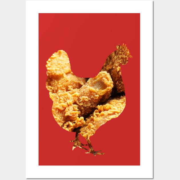 Fried chicken chicken Wall Art by FrankNscollop